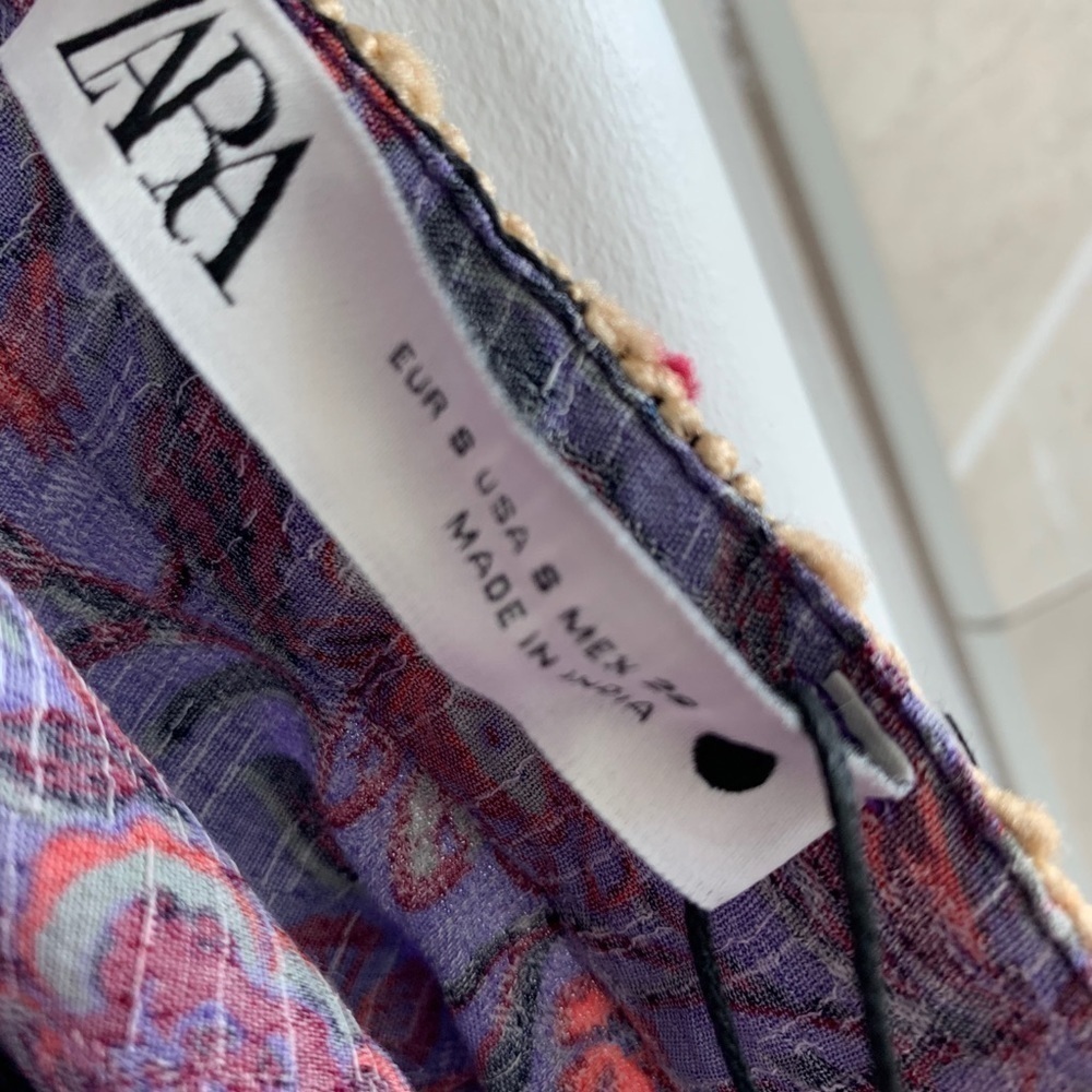 ZARA LILAC LONG PRINT DRESS - Picture 5 of 13
